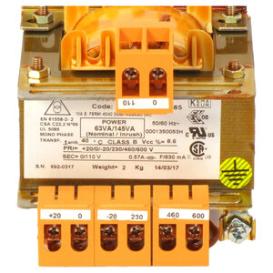 TRANSFORMER 63VA±20V230/460/600 | 