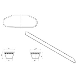 TRAPEZOIDAL BELT FOR CLOSED RING CONVEYOR | 