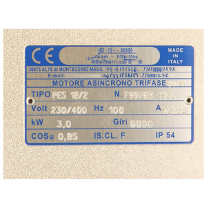 MOTORSPINDLE 25X26 3KW 100HZ 6000 | 